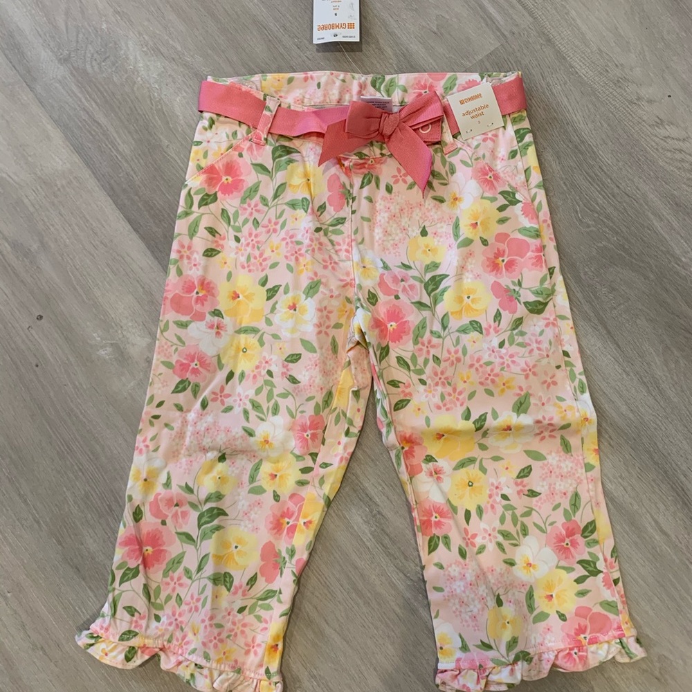 NWT Gymboree girls crop floral pants Size 5